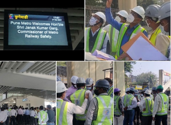 CMRS Inspects Pune Metro’s Priority Section: PCMC – Phugewadi