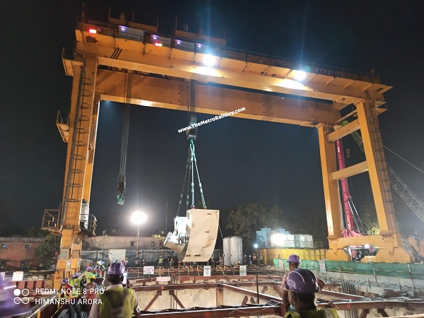 1st TBM for Delhi – Meerut RRTS’ Package 8 Lowered at Bhaisali
