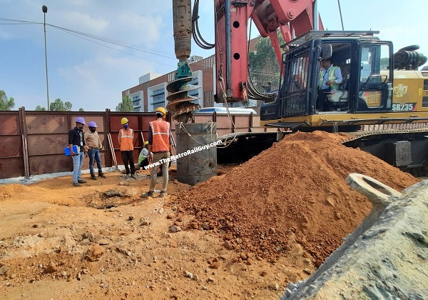 NCC Begins Bangalore Metro Airport Line’s Piling Work