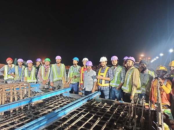 NCC Casts Patna Metro Phase 1’s 1st Pier Cap