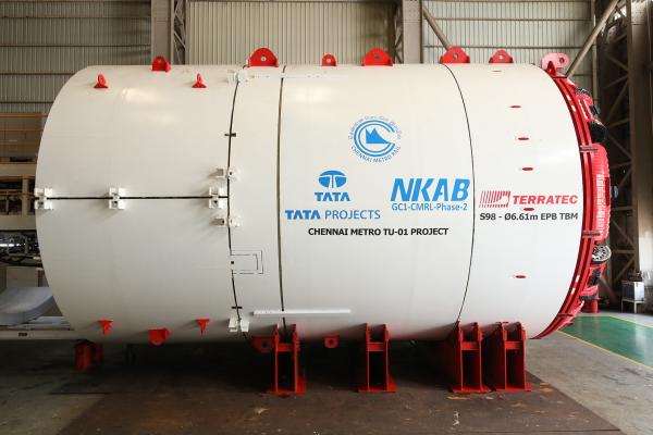 Tata’s Chennai Metro TBMs S97 & S98 Pass Factory Tests