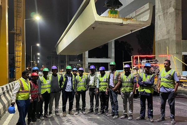 SNC Launches Bangalore Metro ORR Line P2’s 100th U-Girder Span