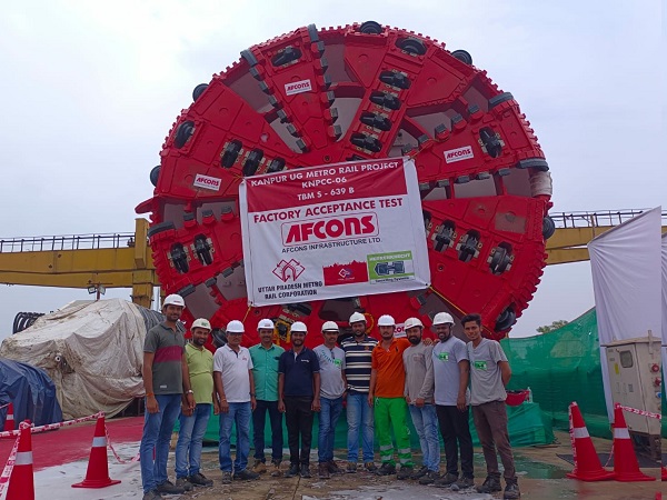 Afcons’ Kanpur Metro TBM S639B Passes Factory Tests