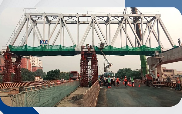 Chennai Metro Line 4’s Open Web Girder Launched over Bypass