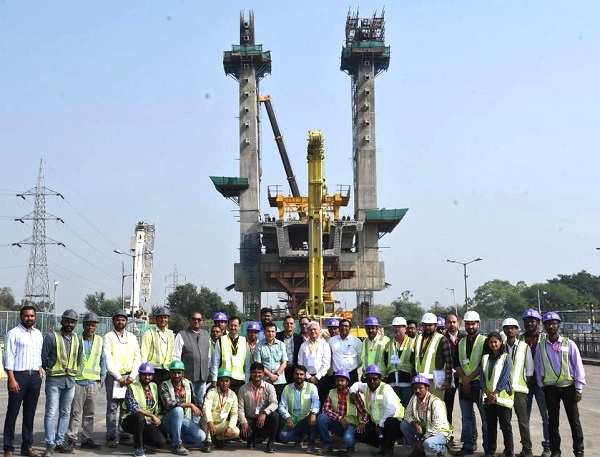 Ahmedabad Metro: Narmada Canal Extradosed Bridge’s 1st Segment Launched
