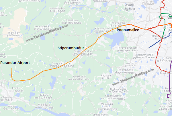 Chennai Metro Plans Parandur Airport Metro Line via Sriperumbudur