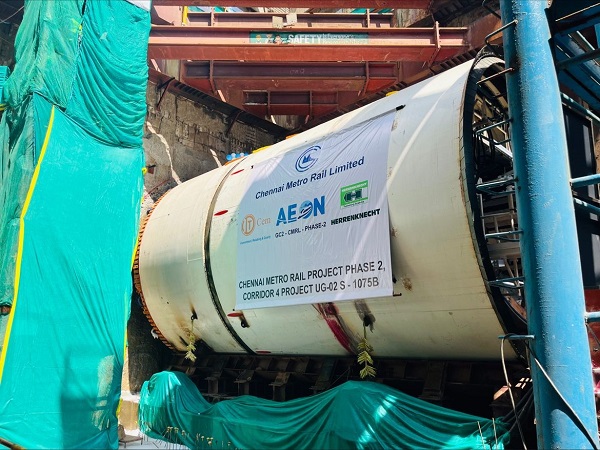 ITD’s Chennai Metro TBM Pelican Starts Tunneling from Panagal Park