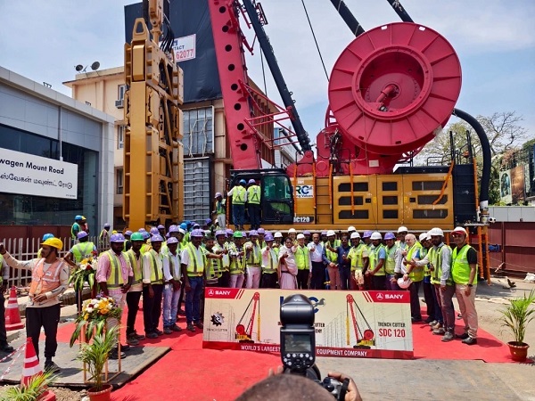 URC Begins Chennai Metro Line-3 UG-03’s Work at Thousand Lights